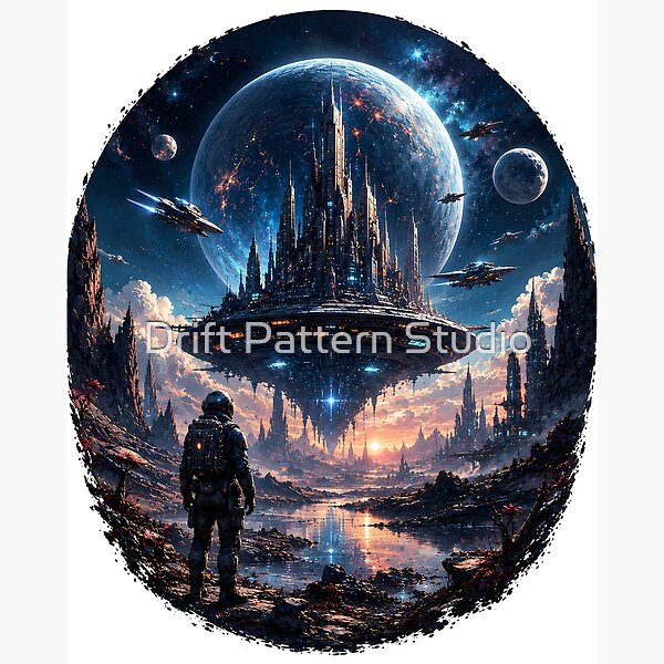 Astronaut Alien City Space Explorer design by Drift Pattern Studio