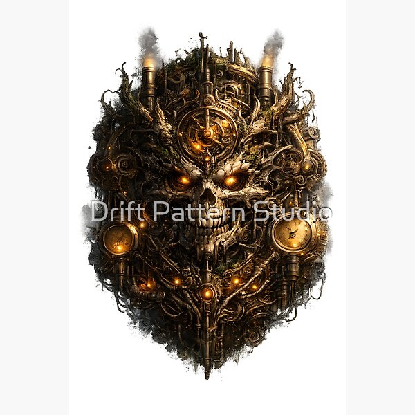 Steampunk Mechanical Skull Relic design by Drift Pattern Studio