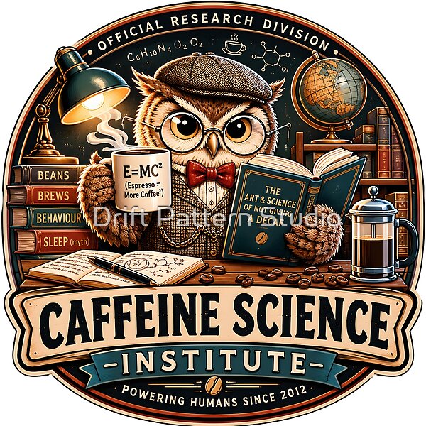 Professor Owl Coffee Science Badge design by Drift Pattern Studio