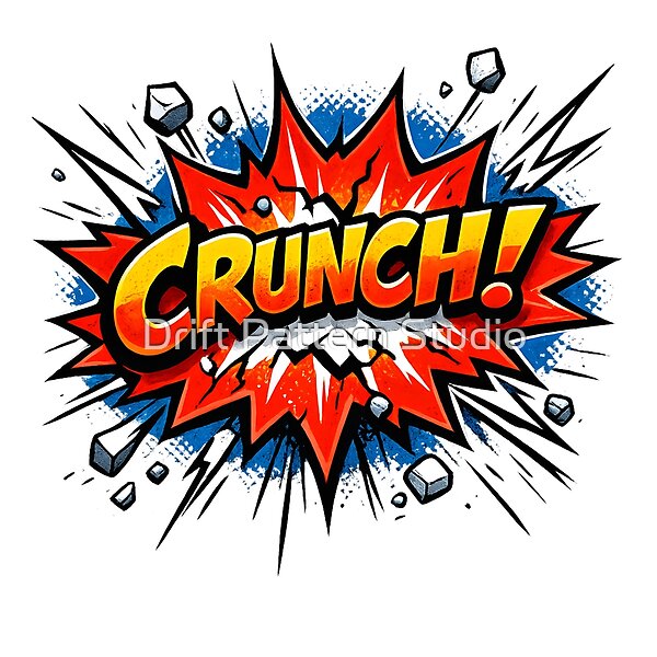 Crunch Comic Book Burst Graphic design by Drift Pattern Studio