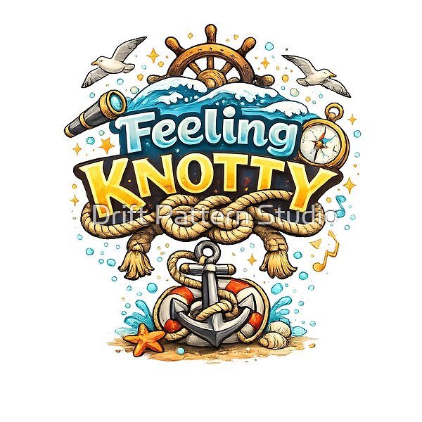 Feeling Knotty Nautical Rope and Anchor Design design by Drift Pattern Studio