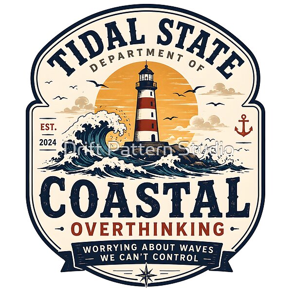 Department of Coastal Overthinking Badge design by Drift Pattern Studio