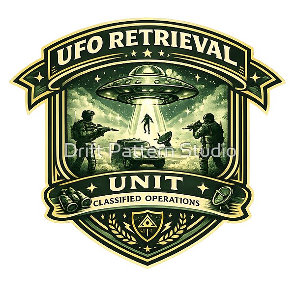 UFO Retrieval Unit Classified Operations Badge from the Sci-Fi & Steampunk collection