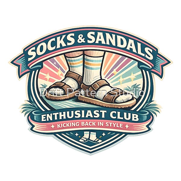 Socks and Sandals Enthusiast Club Badge from the Bureau of Nonsense collection