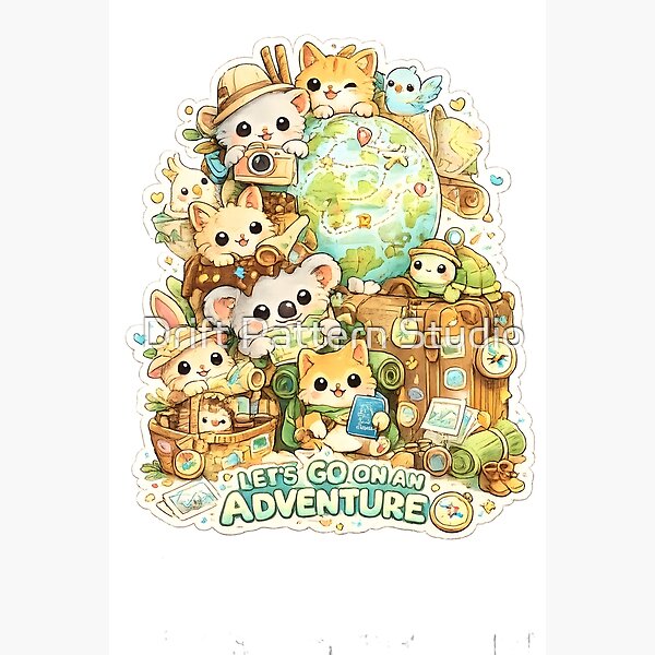 Let's Go On An Adventure Animals design by Drift Pattern Studio