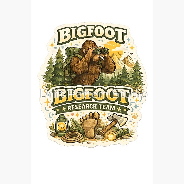 Bigfoot Research Team Wilderness Badge from the Cosy & Cottagecore collection
