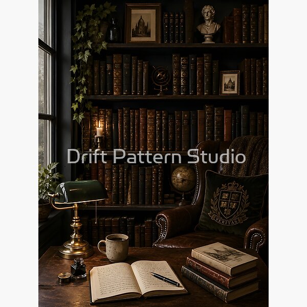 Vintage Study Library Reading Nook design by Drift Pattern Studio