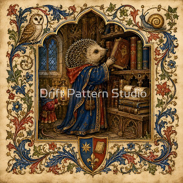The Hedgehog Librarian’s Hidden Archive design by Drift Pattern Studio