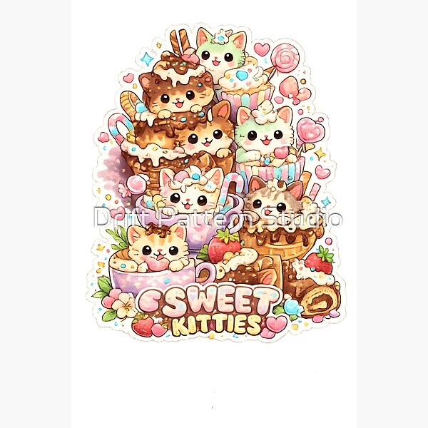 Sweet Kitties Dessert Characters design by Drift Pattern Studio