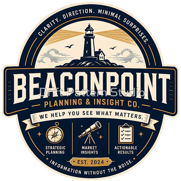 Beaconpoint Planning Insight Lighthouse Badge design by Drift Pattern Studio