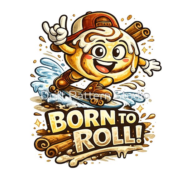 Born To Roll Cinnamon Skater design by Drift Pattern Studio