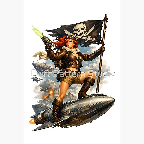 Steampunk Sky Pirate Rocket Rider design by Drift Pattern Studio