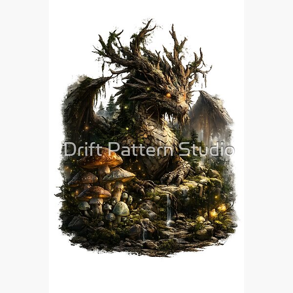 Ancient Forest Dragon Tree Guardian — dark fantasy and mythology artwork by Drift Pattern Studio