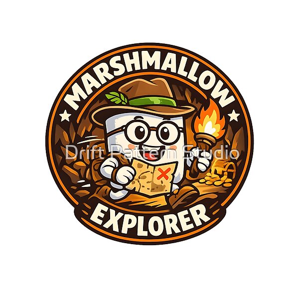 Marshmallow Explorer Adventure Badge from the Travel & Wild Places collection